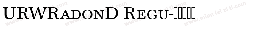 URWRadonD Regu字体转换